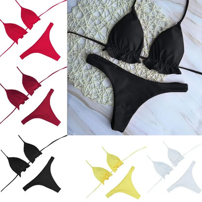 Brazilian Bandage Push Up Thong Bikini Set