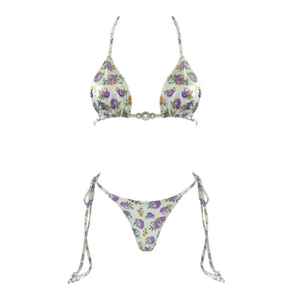 Luxury Pearl Halter Micro Brazilian Bikini Set