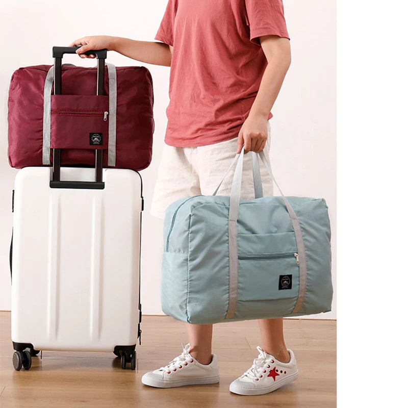 Foldable Travel Duffel Bag Lightweight, Large Capacity Carry-On for Women & Girls, Perfect for Weekend Trips and Overn