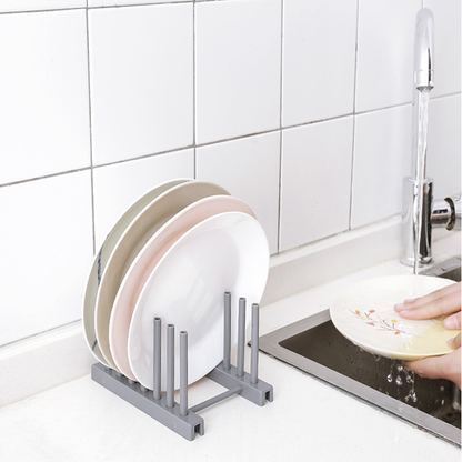 Small Dish Rack Over Sink Drying Tray, Kitchen Counter Dish Drainer with Cutlery Holder