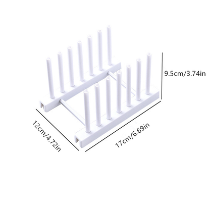 Small Dish Rack Over Sink Drying Tray, Kitchen Counter Dish Drainer with Cutlery Holder