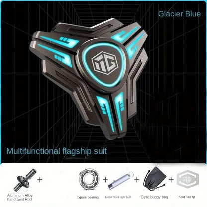 High-Speed Metal Fidget Spinner – Light-Up Gyro Anxiety Relief Toy with Smooth Bearings