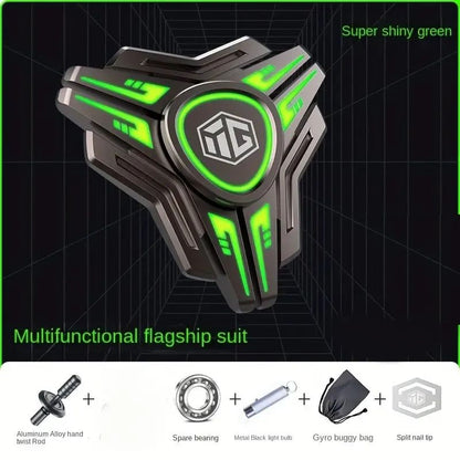 High-Speed Metal Fidget Spinner – Light-Up Gyro Anxiety Relief Toy with Smooth Bearings