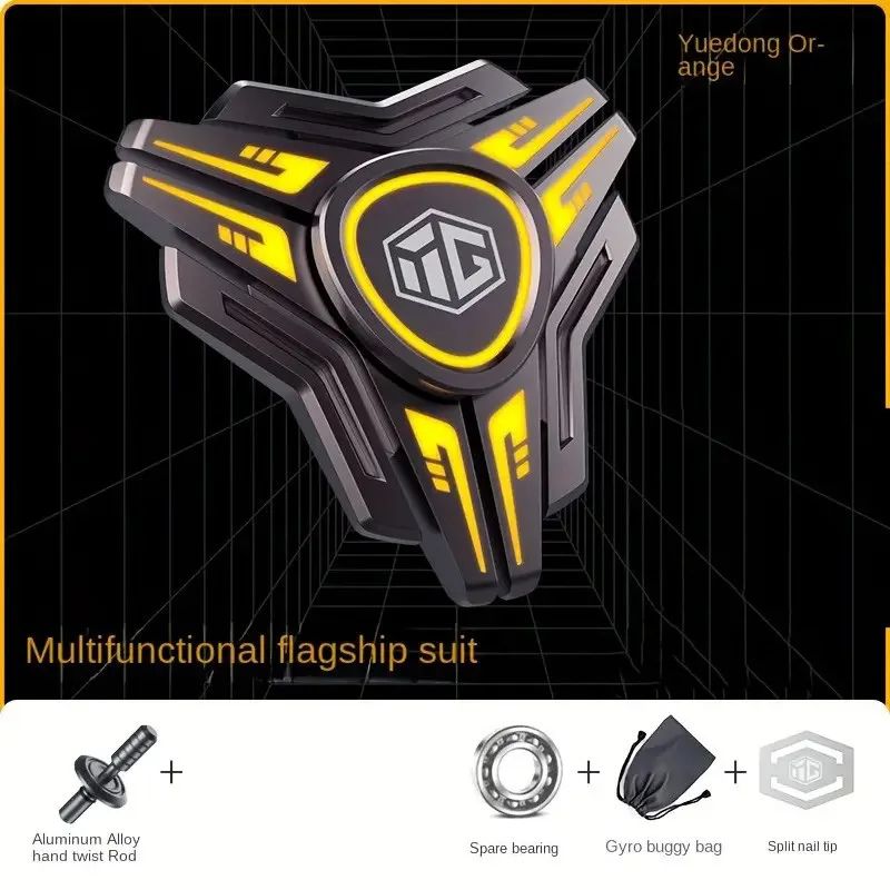 High-Speed Metal Fidget Spinner – Light-Up Gyro Anxiety Relief Toy with Smooth Bearings