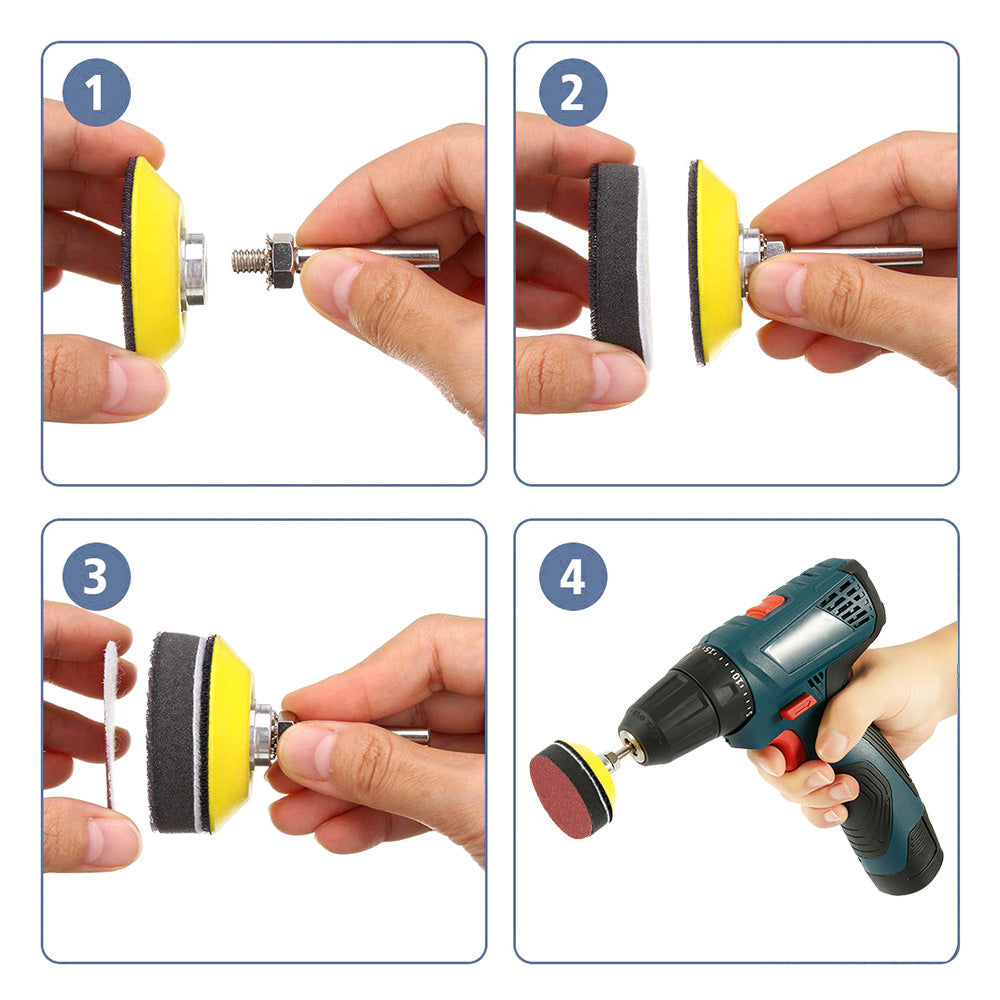 Abrasive Polishing Pad Kit, Sanding Discs Pads Set, Dremel Rotary Tool Sandpapers Accessories for Metal