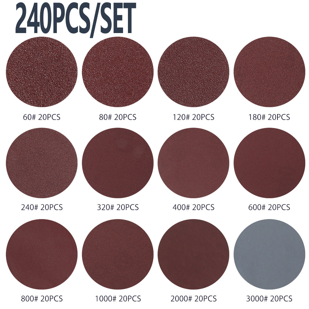 Abrasive Polishing Pad Kit, Sanding Discs Pads Set, Dremel Rotary Tool Sandpapers Accessories for Metal