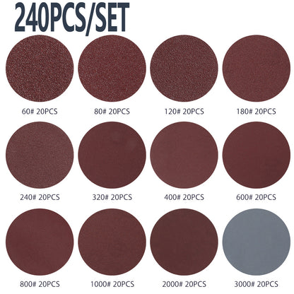 Abrasive Polishing Pad Kit, Sanding Discs Pads Set, Dremel Rotary Tool Sandpapers Accessories for Metal