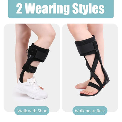 Adjustable Foot Drop Support Brace for Stroke, MS, Hemiplegia | Medical Ankle Foot Orthosis for Men & Women