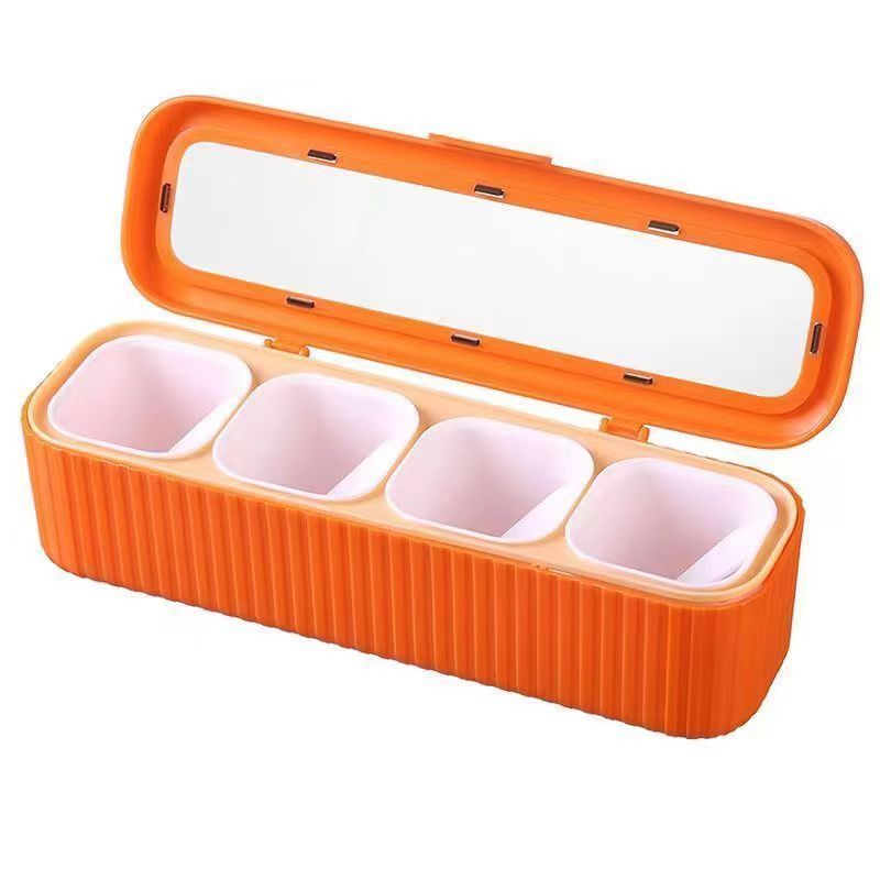 Crystal Seasoning Box, Spice Rack Seasoning Storage Container with Spoon, Spice Pots for Pepper and Kitchen Tools