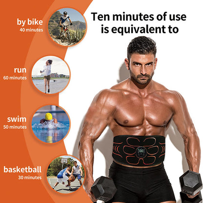 EMS Abdominal Muscle Trainer Belt USB Rechargeable Core Toning Waist Slimming Fitness Device