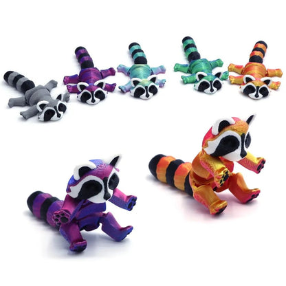 3D Printed Articulated Raccoon Toy – Movable Fidget Desk Decor