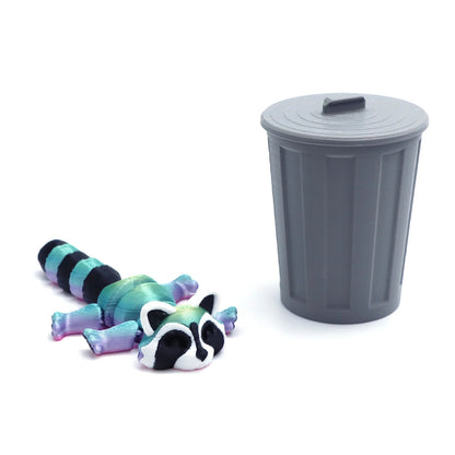 3D Printed Articulated Raccoon Toy – Movable Fidget Desk Decor