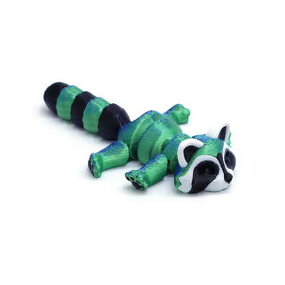 3D Printed Articulated Raccoon Toy – Movable Fidget Desk Decor