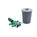 green with trash