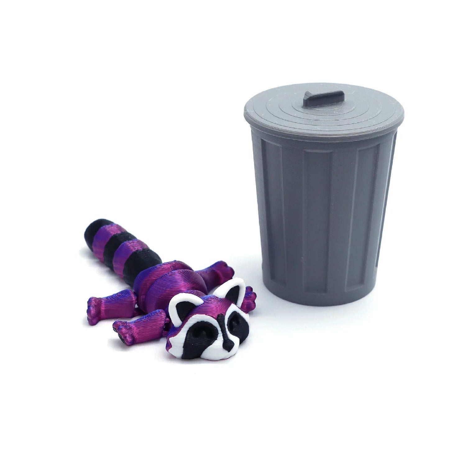 3D Printed Articulated Raccoon Toy – Movable Fidget Desk Decor
