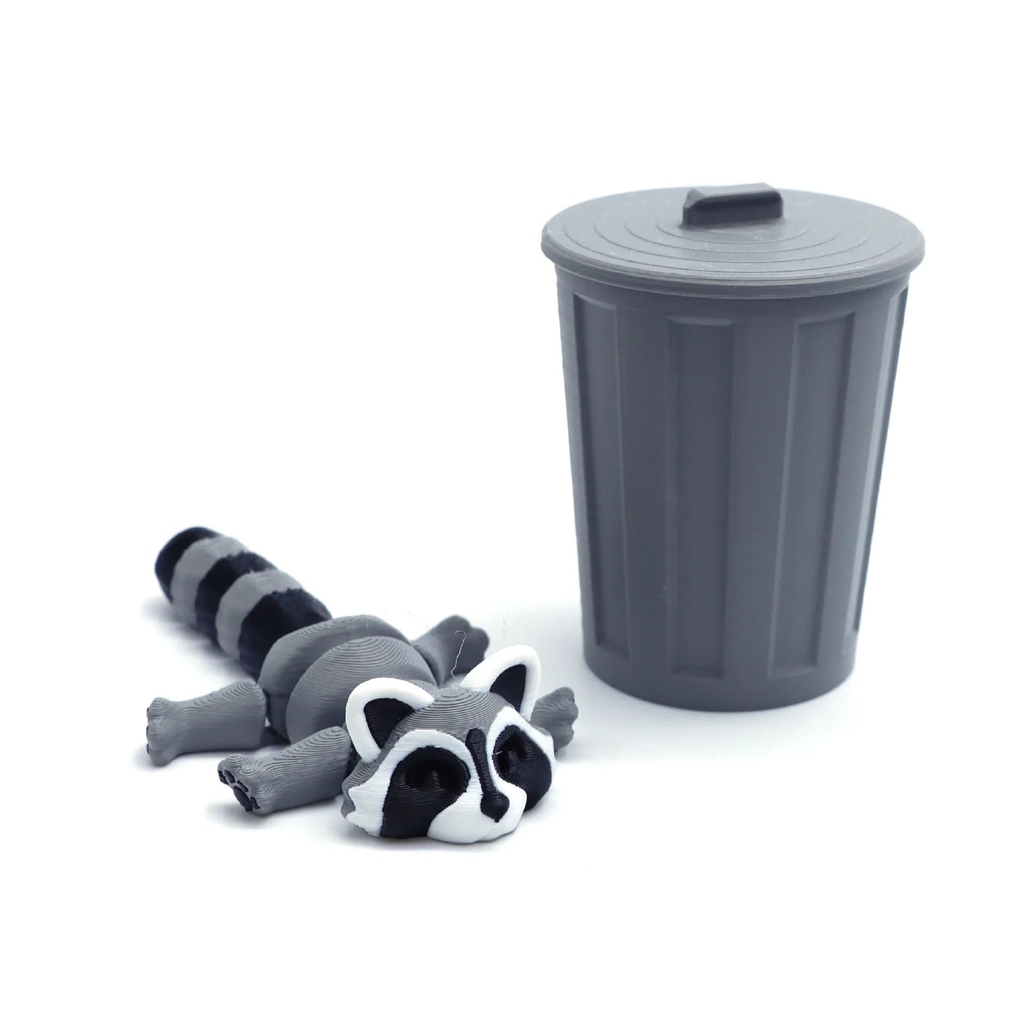3D Printed Articulated Raccoon Toy – Movable Fidget Desk Decor