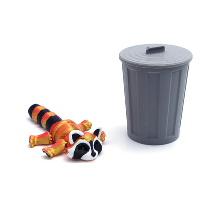 3D Printed Articulated Raccoon Toy – Movable Fidget Desk Decor