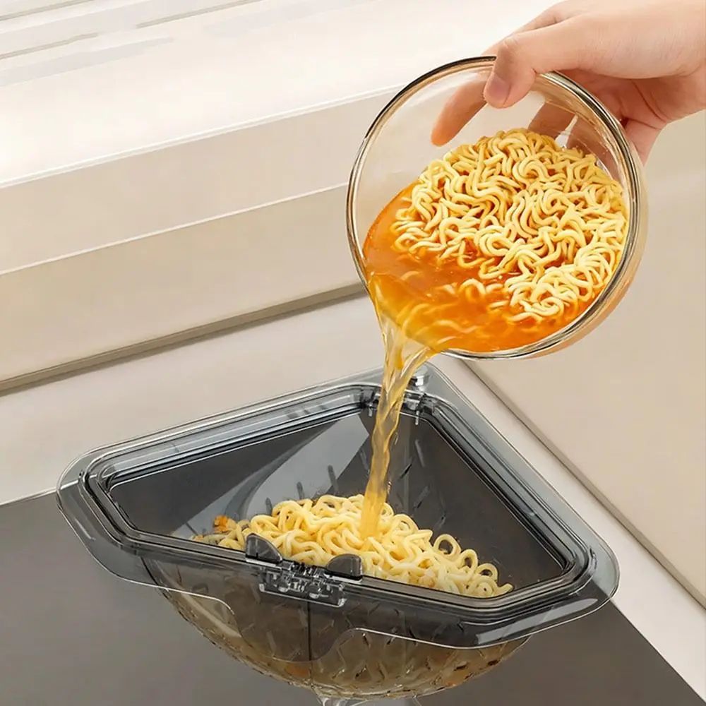 TriGuard Anti-Leak Kitchen Sink Drain Basket – Magnetic Triangle Sink Strainer Filter