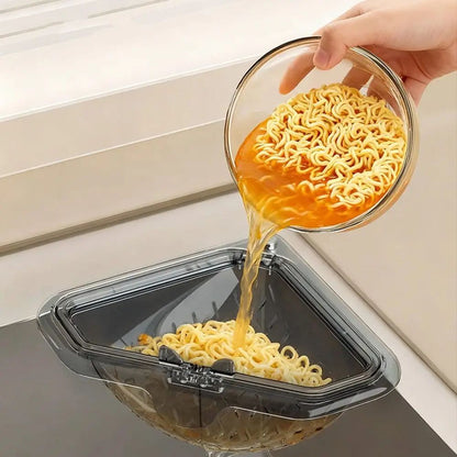 TriGuard Anti-Leak Kitchen Sink Drain Basket – Magnetic Triangle Sink Strainer Filter