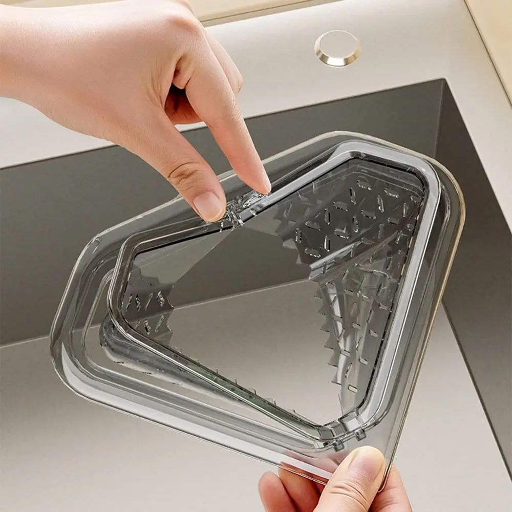 TriGuard Anti-Leak Kitchen Sink Drain Basket – Magnetic Triangle Sink Strainer Filter