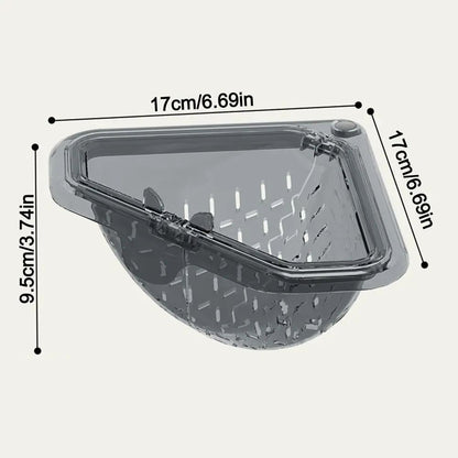 TriGuard Anti-Leak Kitchen Sink Drain Basket – Magnetic Triangle Sink Strainer Filter