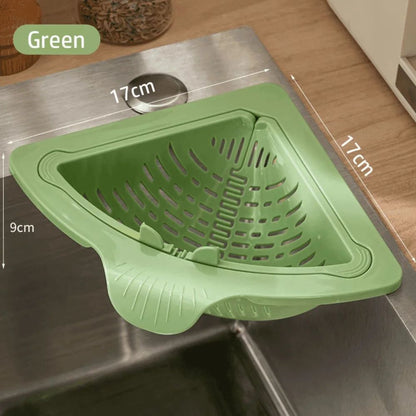 TriGuard Anti-Leak Kitchen Sink Drain Basket – Magnetic Triangle Sink Strainer Filter