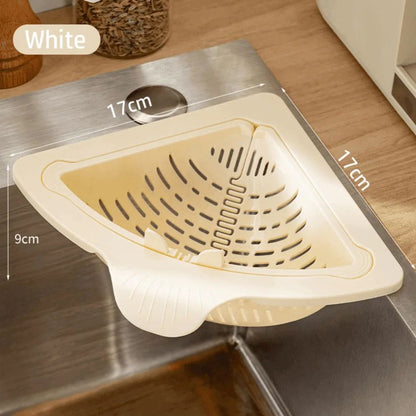 TriGuard Anti-Leak Kitchen Sink Drain Basket – Magnetic Triangle Sink Strainer Filter