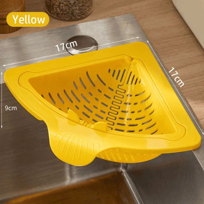 TriGuard Anti-Leak Kitchen Sink Drain Basket – Magnetic Triangle Sink Strainer Filter