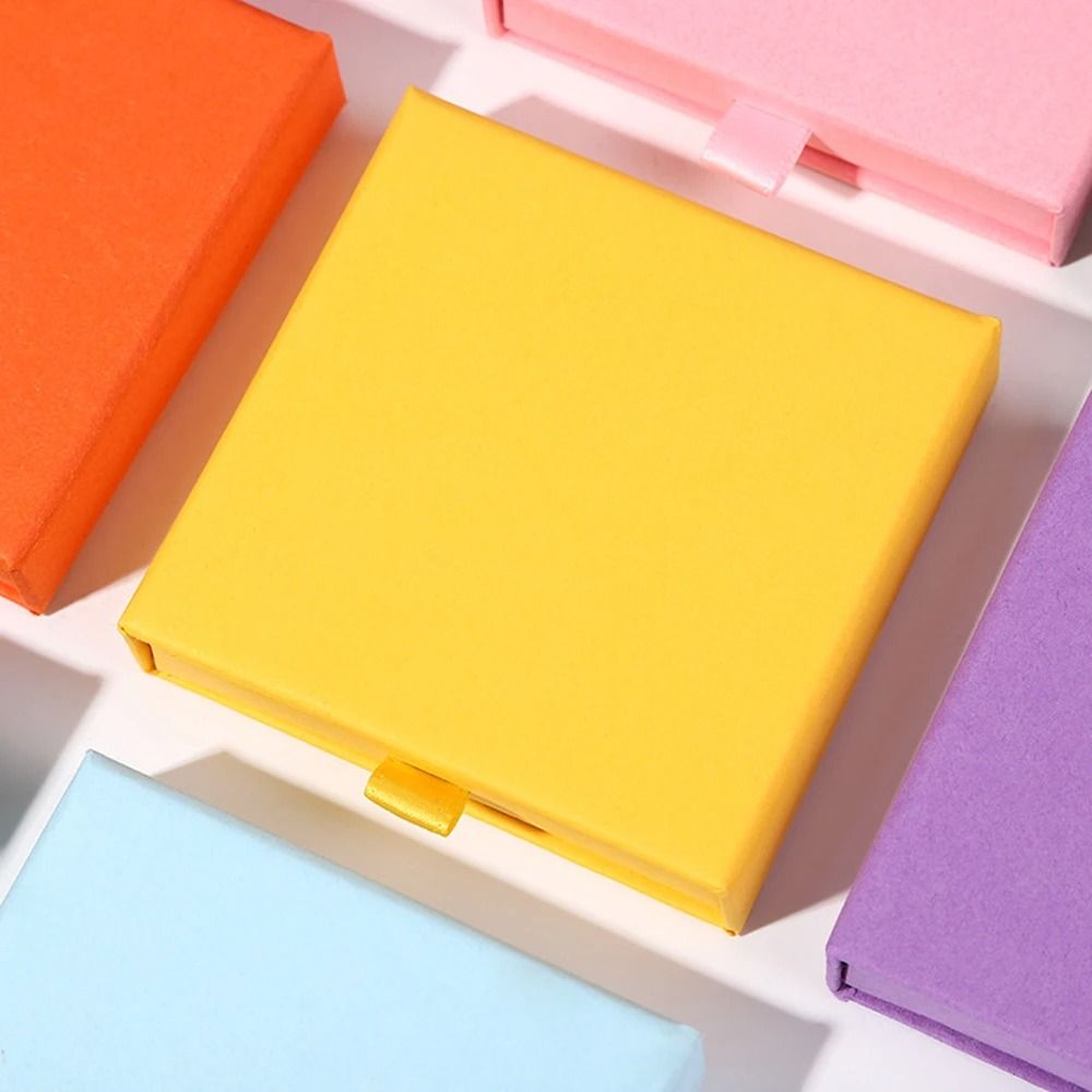 Creative Drawer Jewelry Packaging Box – Solid Color Cardboard Storage Organizer