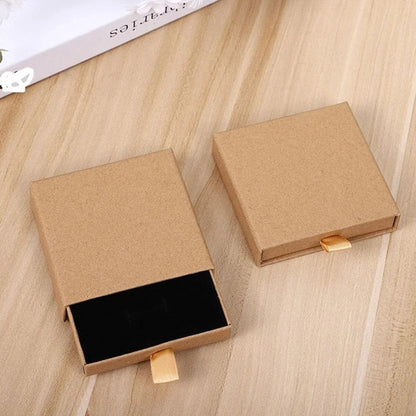 Creative Drawer Jewelry Packaging Box – Solid Color Cardboard Storage Organizer
