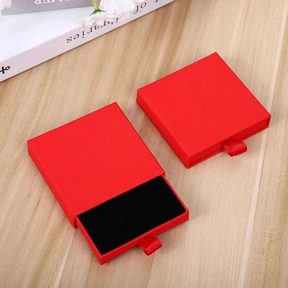 Creative Drawer Jewelry Packaging Box – Solid Color Cardboard Storage Organizer