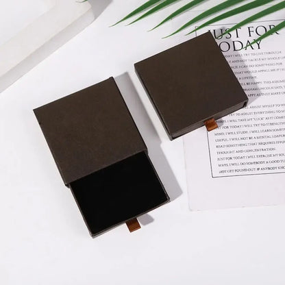 Creative Drawer Jewelry Packaging Box – Solid Color Cardboard Storage Organizer