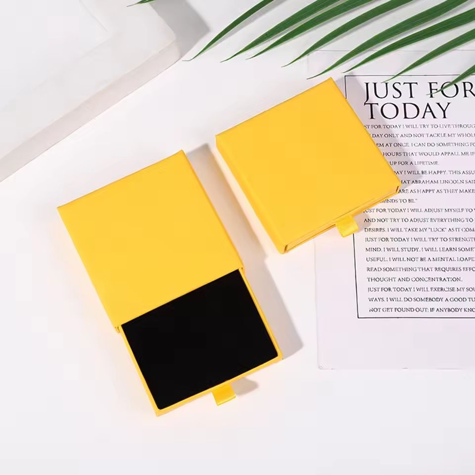 Creative Drawer Jewelry Packaging Box – Solid Color Cardboard Storage Organizer
