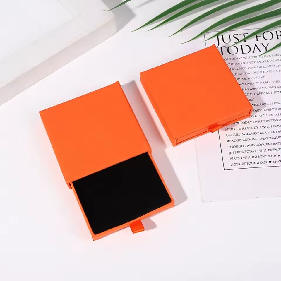 Creative Drawer Jewelry Packaging Box – Solid Color Cardboard Storage Organizer