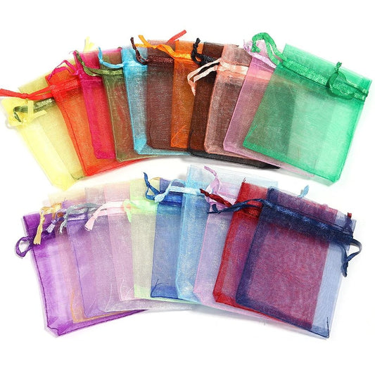Drawable Organza Bags – Transparent Jewelry & Wedding Pouches