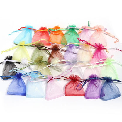 Drawable Organza Bags – Transparent Jewelry & Wedding Pouches