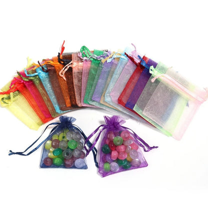 Drawable Organza Bags – Transparent Jewelry & Wedding Pouches