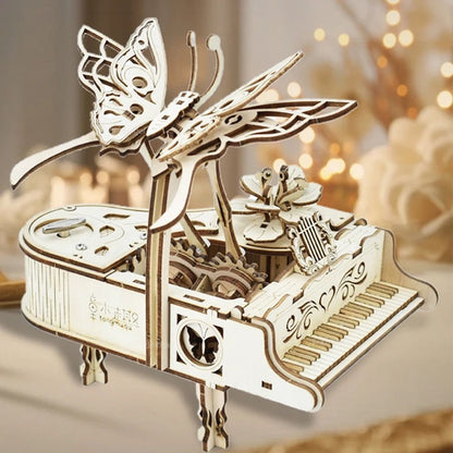 3D Wooden Puzzle Music Box – DIY Piano Model Kit
