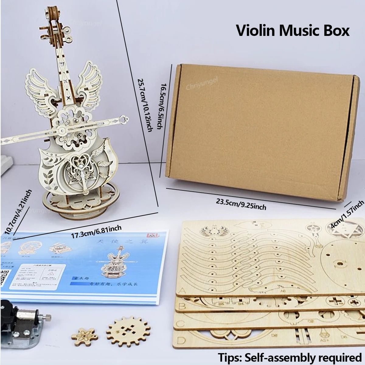 3D Wooden Puzzle Music Box – DIY Piano Model Kit