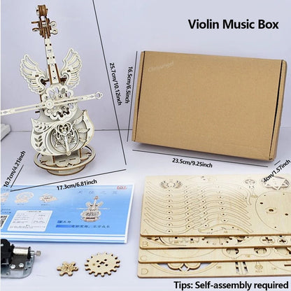 3D Wooden Puzzle Music Box – DIY Piano Model Kit