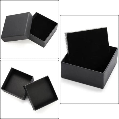 Black Kraft Jewelry Gift Boxes – 32 Pcs Cardboard Packaging Set