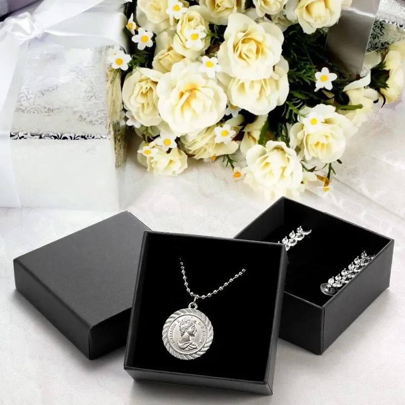 Black Kraft Jewelry Gift Boxes – 32 Pcs Cardboard Packaging Set