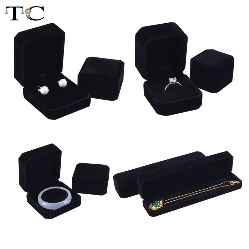 Premium Velvet Jewelry Box – Elegant Ring, Necklace & Bracelet Organizer