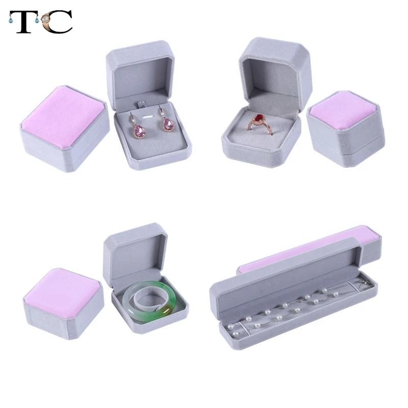 Premium Velvet Jewelry Box – Elegant Ring, Necklace & Bracelet Organizer