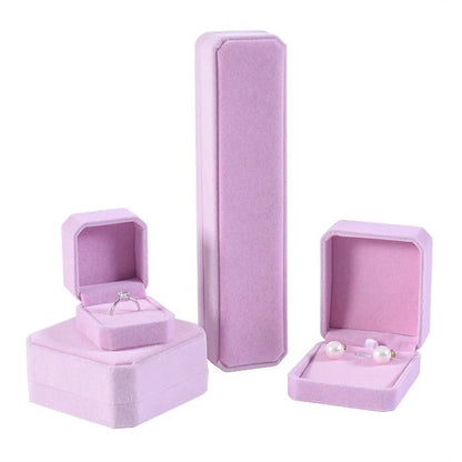 Premium Velvet Jewelry Box – Elegant Ring, Necklace & Bracelet Organizer