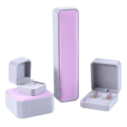 Premium Velvet Jewelry Box – Elegant Ring, Necklace & Bracelet Organizer