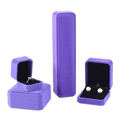 Premium Velvet Jewelry Box – Elegant Ring, Necklace & Bracelet Organizer