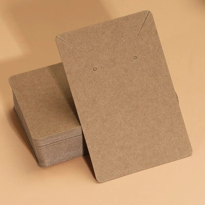 Paper Jewelry Display Cards – 50 Pcs Professional Packaging