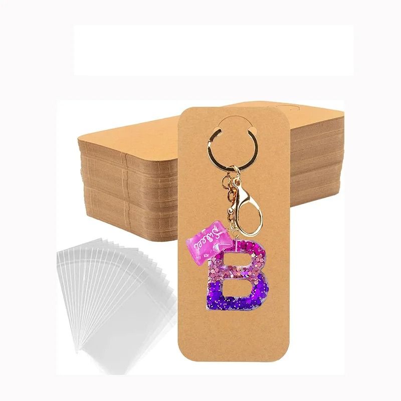 Keychain & Necklace Display Cards – 30 Pcs Packaging Set
