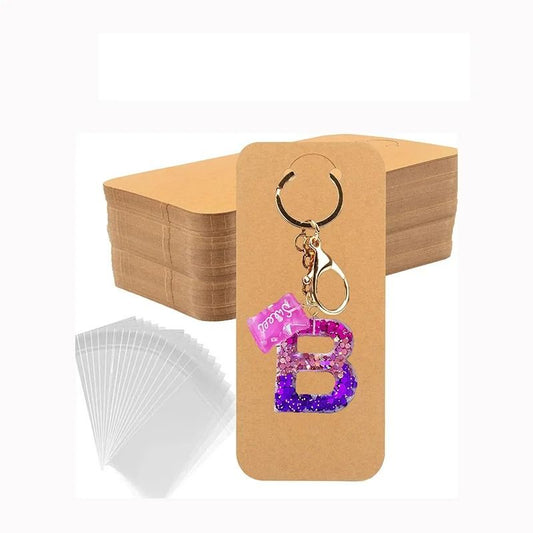 Keychain & Necklace Display Cards – 30 Pcs Packaging Set